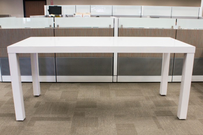 Pratt Style Table, Designer White, 8ft x 42inch