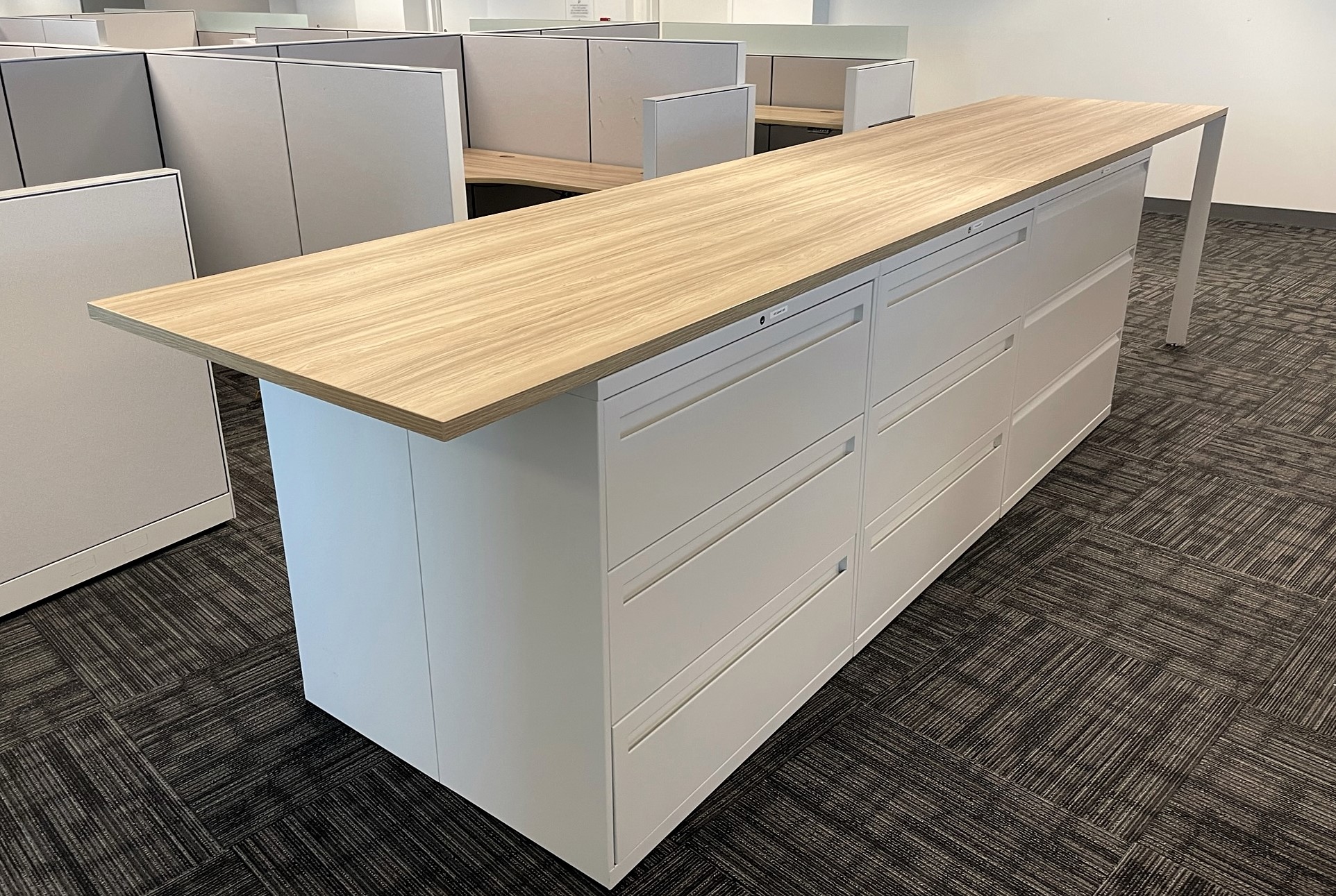 Allsteel Essentials Lateral File, 3 Drawer x 36" Wide, Bone White