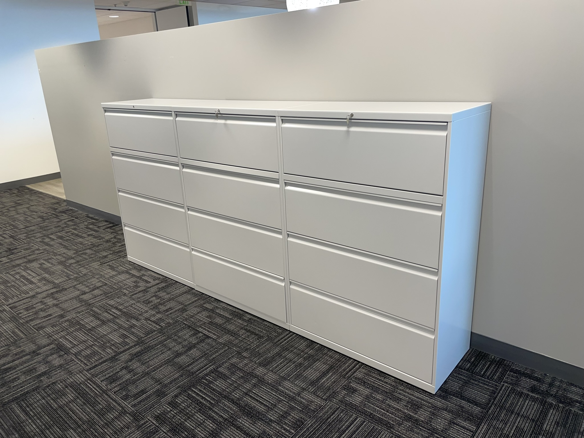Allsteel Essentials Lateral File, 4 Drawer x 36" Wide, Bone White