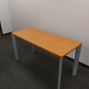 Training Table, Maple surface with Silver legs 60"L x 24"D x 29"H
