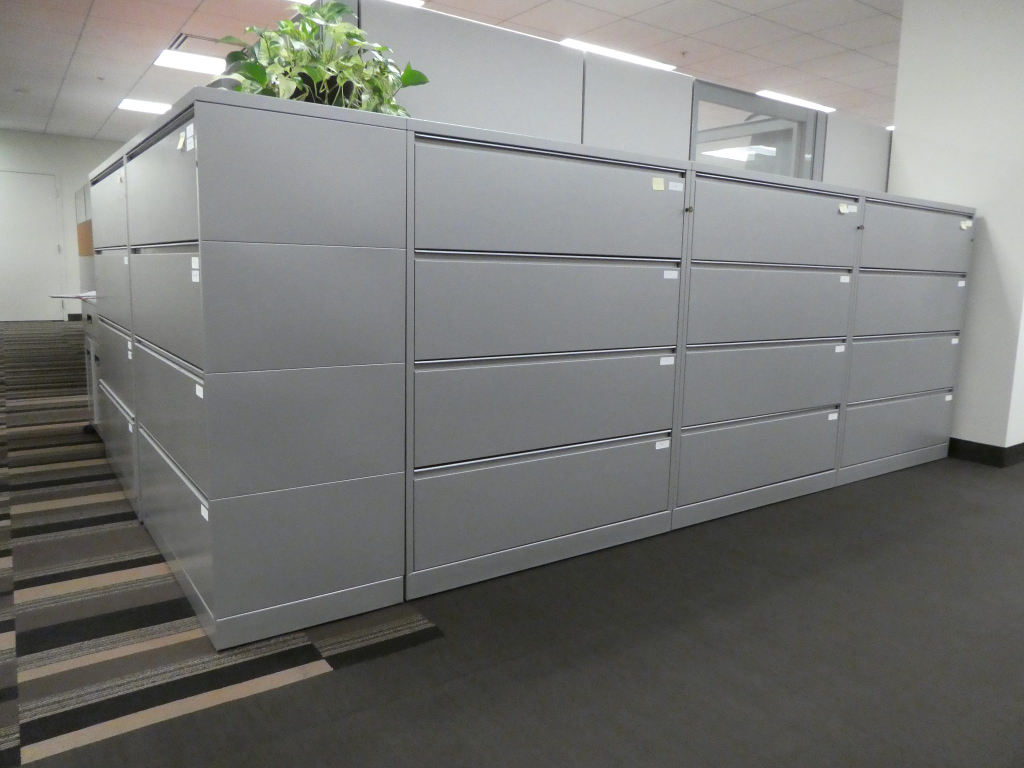 Herman Miller Meridian 4 Drawer Lateral File Silver 52"H x 20"D x 42"W