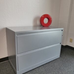 Herman Miller Meridian 2 Drawer Silver Lateral File 42"w x 30"H x 20"D