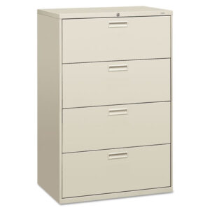 HON® 500 Series Four-Drawer Lateral File, 36w x 19-1/4d x 53-1/4h,