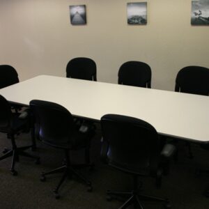 Rectangular Conference Table, White Spreckel