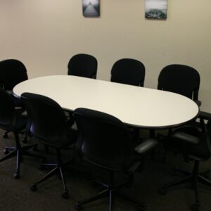 Racetrack Conference Table, Laminated Top, Lt Grey