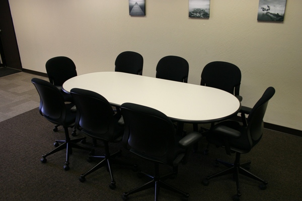 Racetrack Conference Table, Laminated Top, Lt Grey