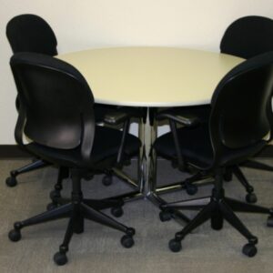 Round Conference Table, Laminated Top, T-Molding