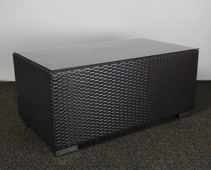 Wicker Glass Top Coffee Table, Outdoor