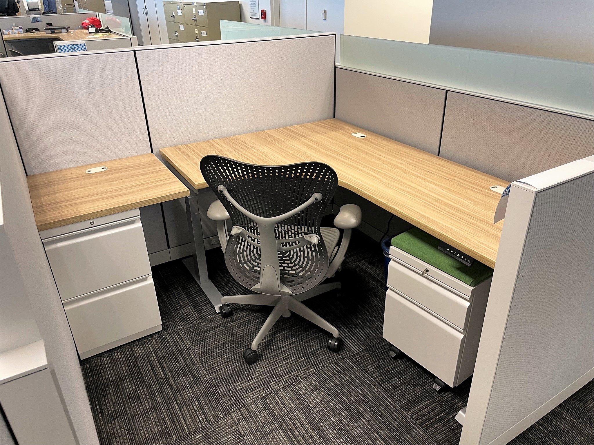 Allsteel Terrace Cubicles, 50" High Seated Privacy, 6'0" x 6'0"