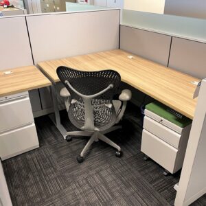 Allsteel 6x6 , Seated Privacy Workstation with Height Adjustable Base
