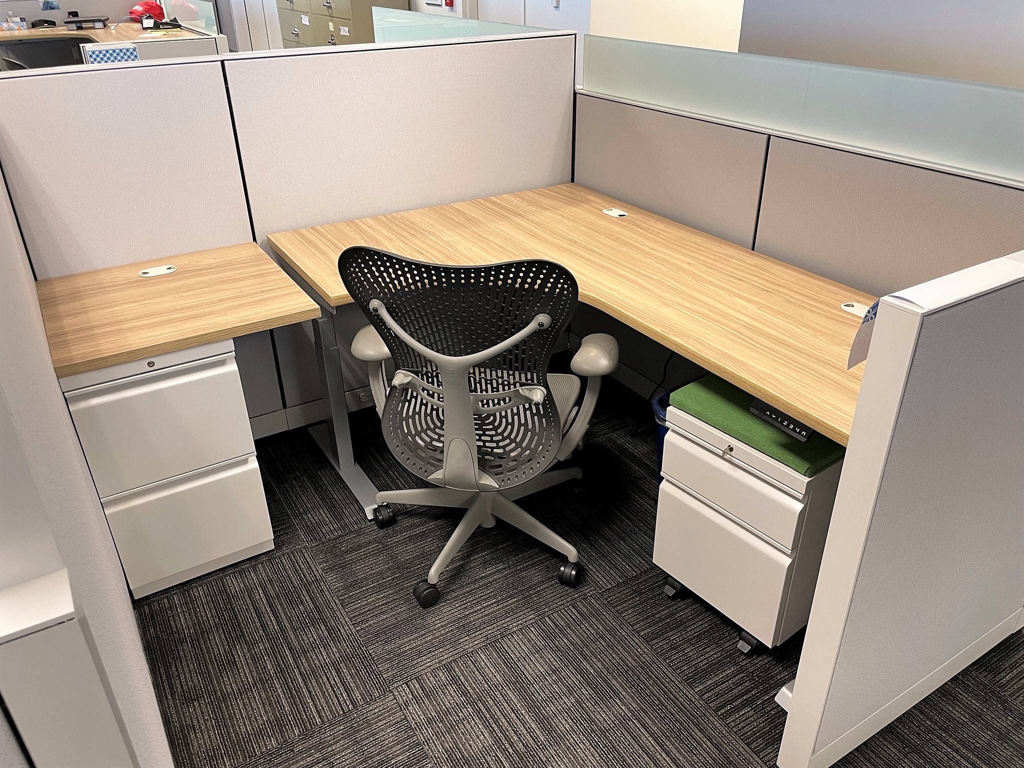 Allsteel 6x6 , Seated Privacy Workstation with Height Adjustable Base