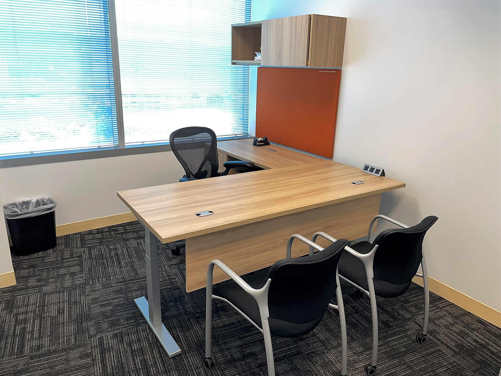 Allsteel Terrace Private Office, "L Shaped" , 6'0"W x 6'6"D, Height Adjustable