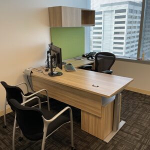 Allsteel Terrace Private Office, "L Shaped" , 6'0"W x 6'6"D, Height Adjustable