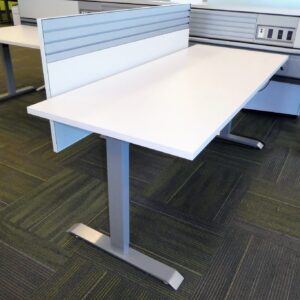 Knoll, Height Adjustable Desk 6'0" x 30" - White Laminate