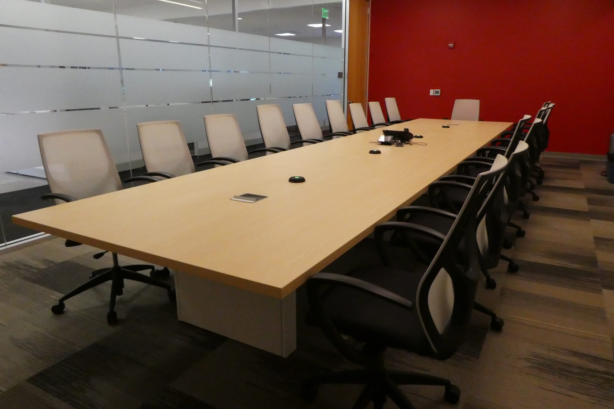 Teknion Expansion, Maple Conference Table, 17'10"x 60" with Power Module