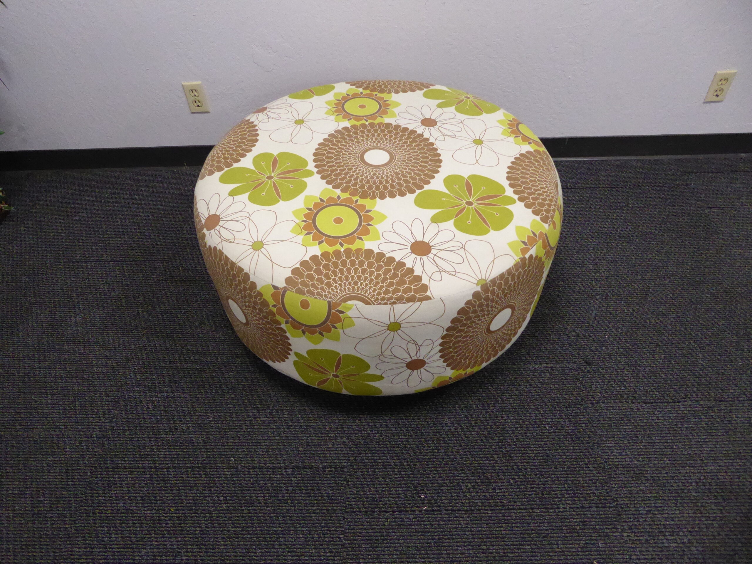 Floral Ottoman Lounge Chair