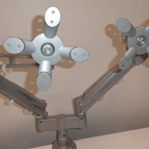 Teknion Dual Monitor Arm, Silver