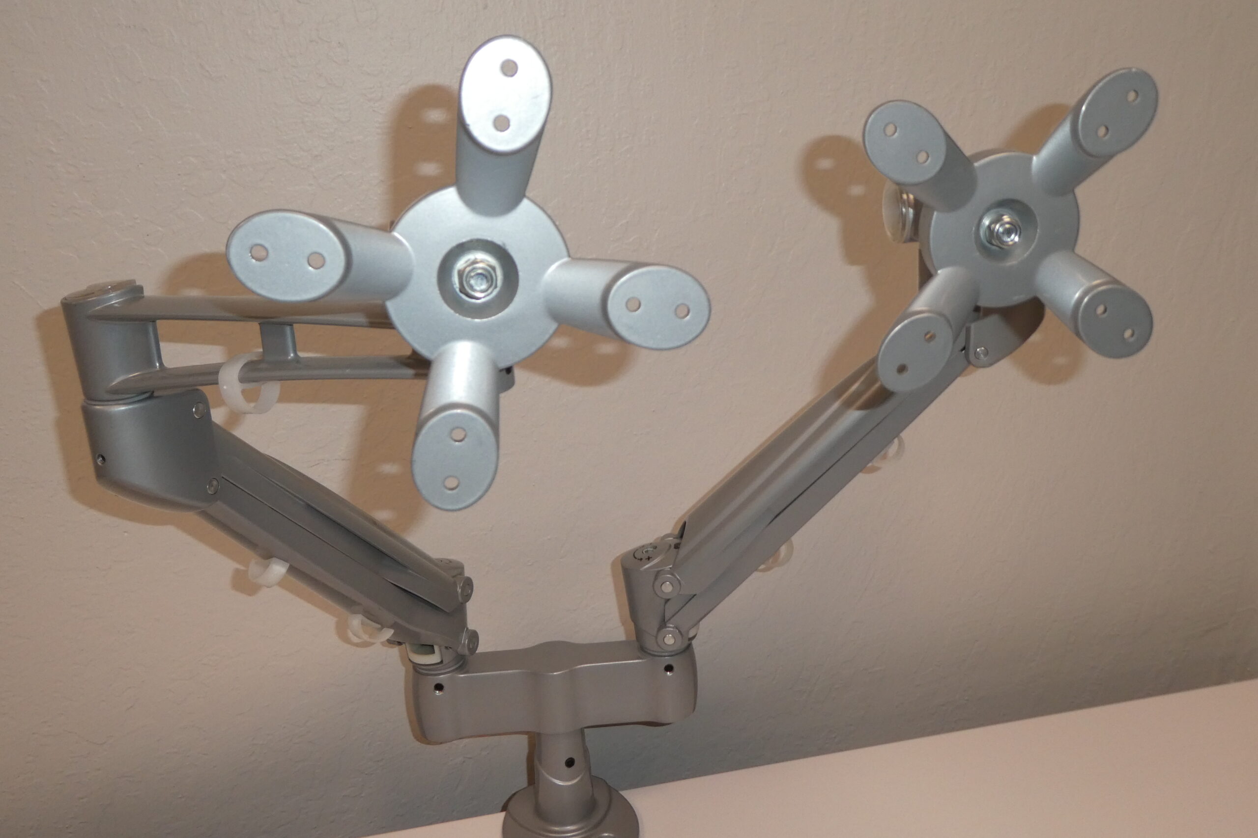 Teknion Dual Monitor Arm, Silver