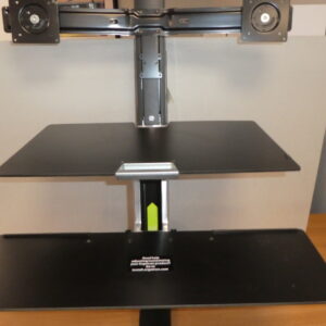 Humanscale Dual Monitor Arm W/ Shelves, Black