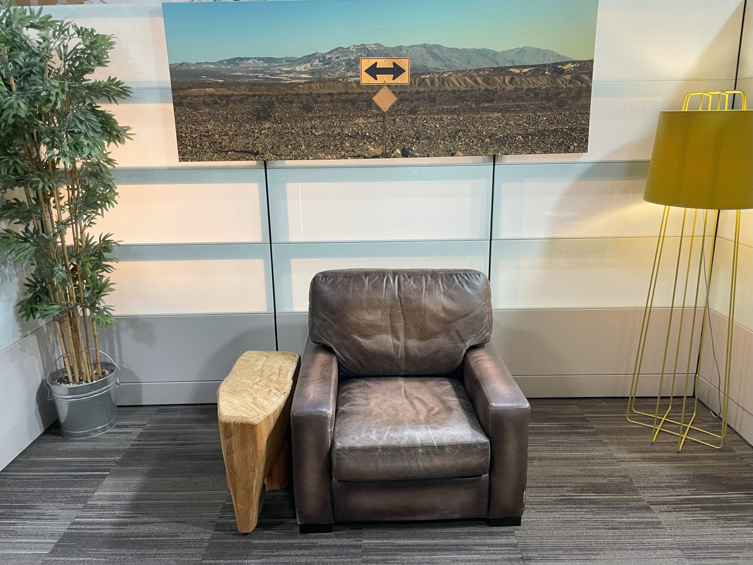 Pottery Barn Square Arm Distressed Leather Arm Chair