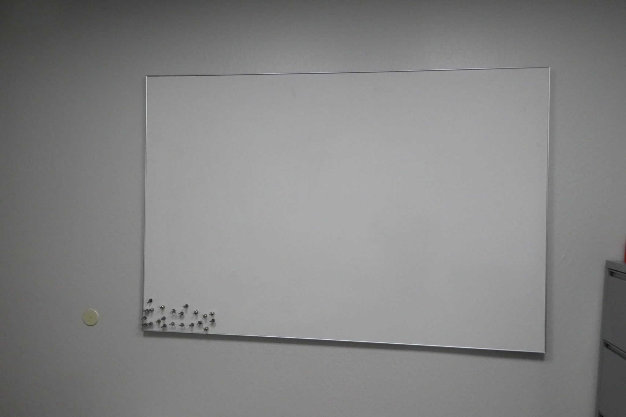 Steelcase Magnetic White Board with Silver Trim 72"W x 48"H