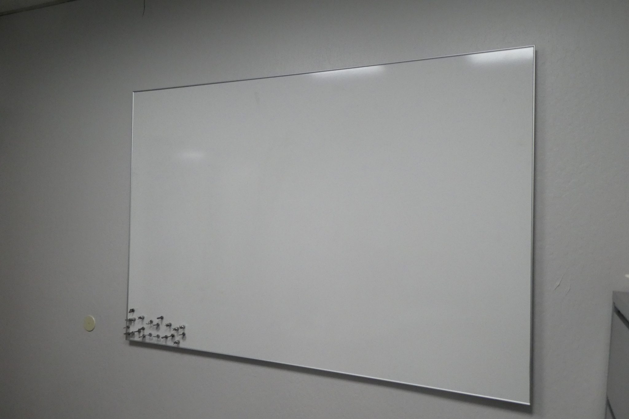 Steelcase Magnetic White Board with Silver Trim 48"x 48"