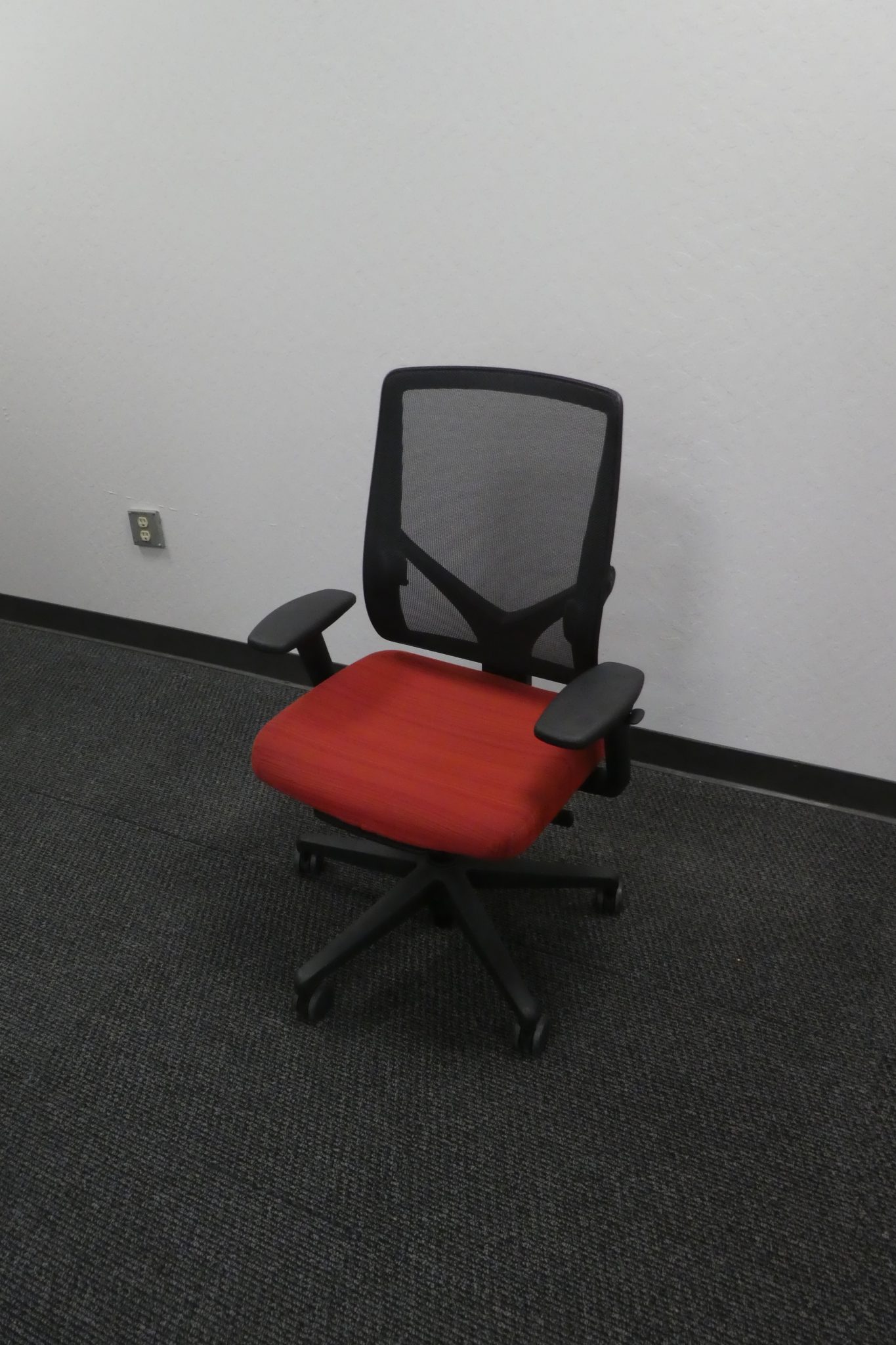 Allsteel Relate Task Chair Back Mesh and Red Seat