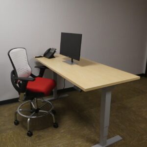 Height Adjustable base with Maple surface, 72"x30"