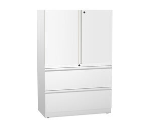 Trace Combo Lateral File/Storage Cabinet, 2 drawer, 2 shelves, 18 1/4"D, 51 3/8"H