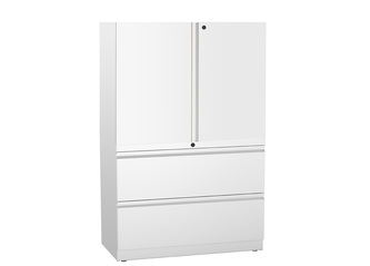 Trace Combo Lateral File/Storage Cabinet, 2 drawer, 2 shelves, 18 1/4"D, 51 3/8"H