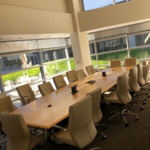 Veneer Maple Conference Table with power module 197"Lx60"Wx28.5"H
