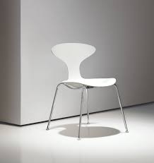 Bernhardt Orbit White Plastic Stackable Chair
