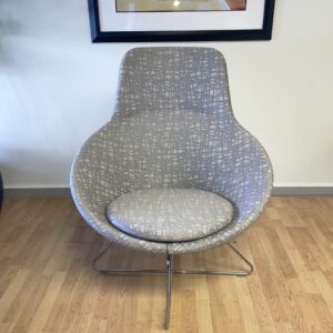 Allermuir, Conic Lounge Chair, Headrest, Grey