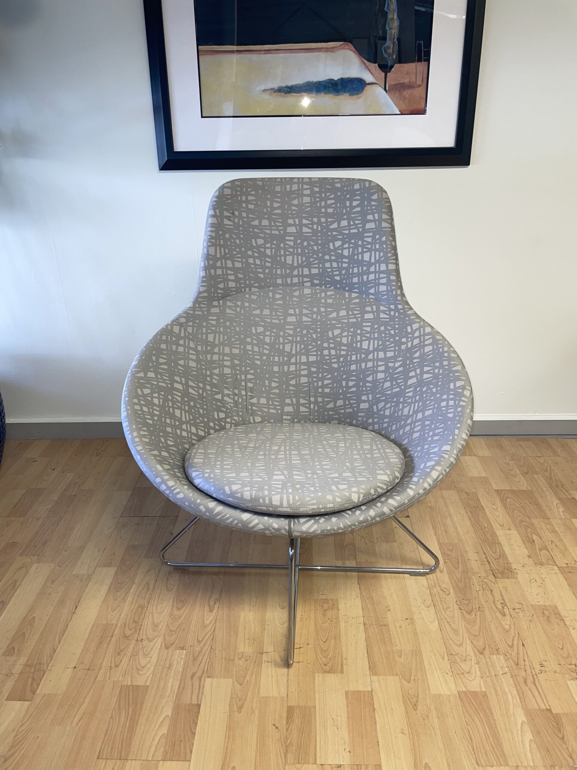 Allermuir, Conic Lounge Chair, Headrest, Grey