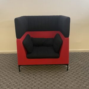 Allermuir, Haven High Back, Lounge Chair, Red and Black