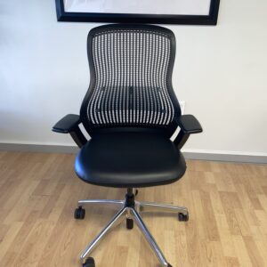 Knoll, ReGeneration, Black, Leather Seat, Task Chair