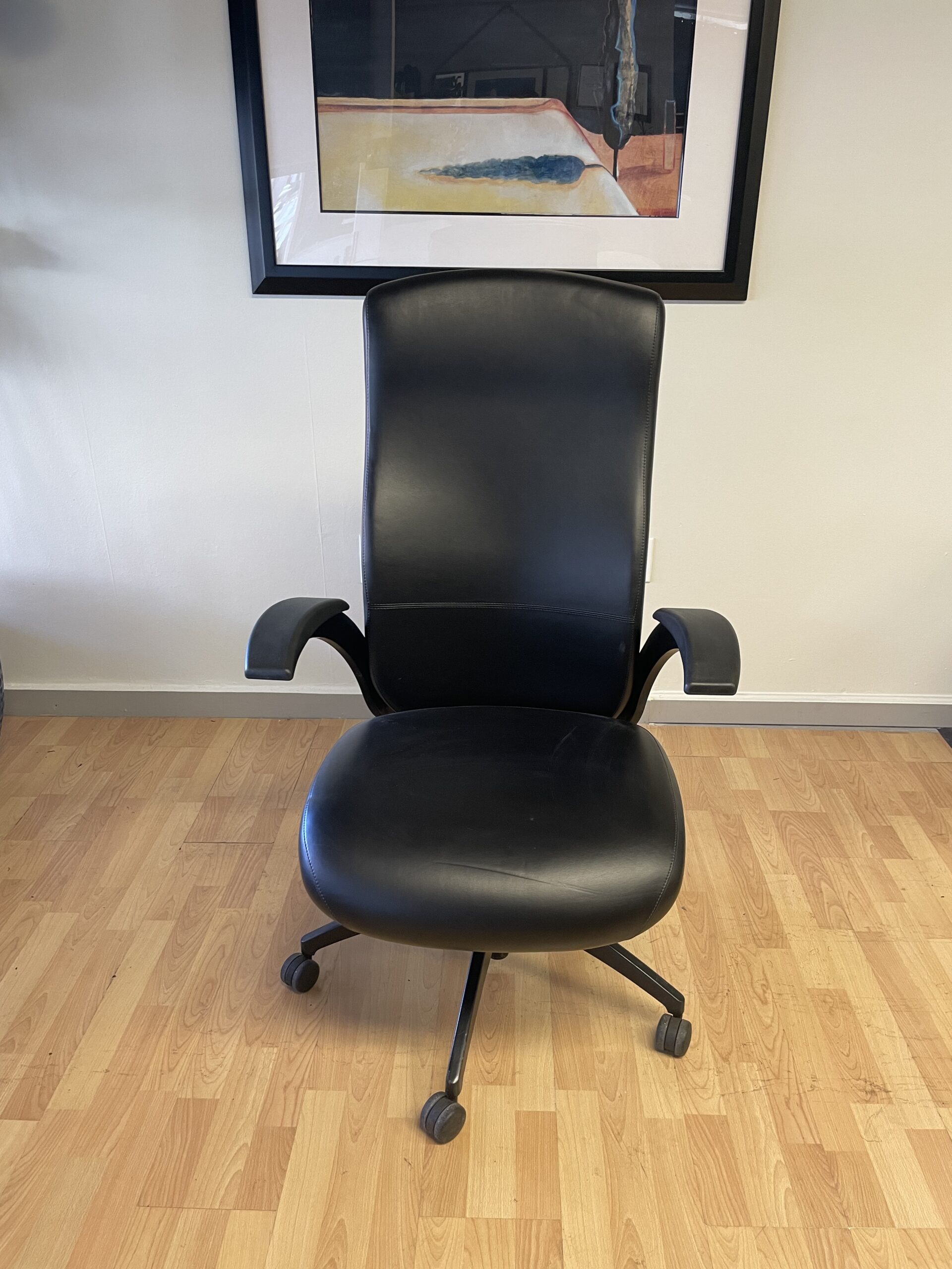 Aurora, High Back, Conference Chair, Black Leather