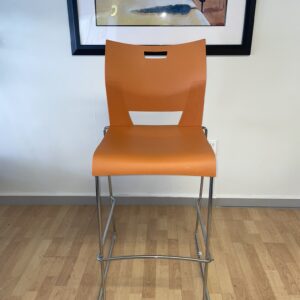 Global Duet, Stool, Bar Height, Sunset Orange