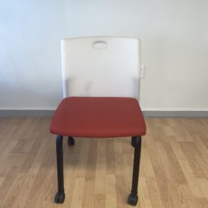 Breakroom Chair, Red and White