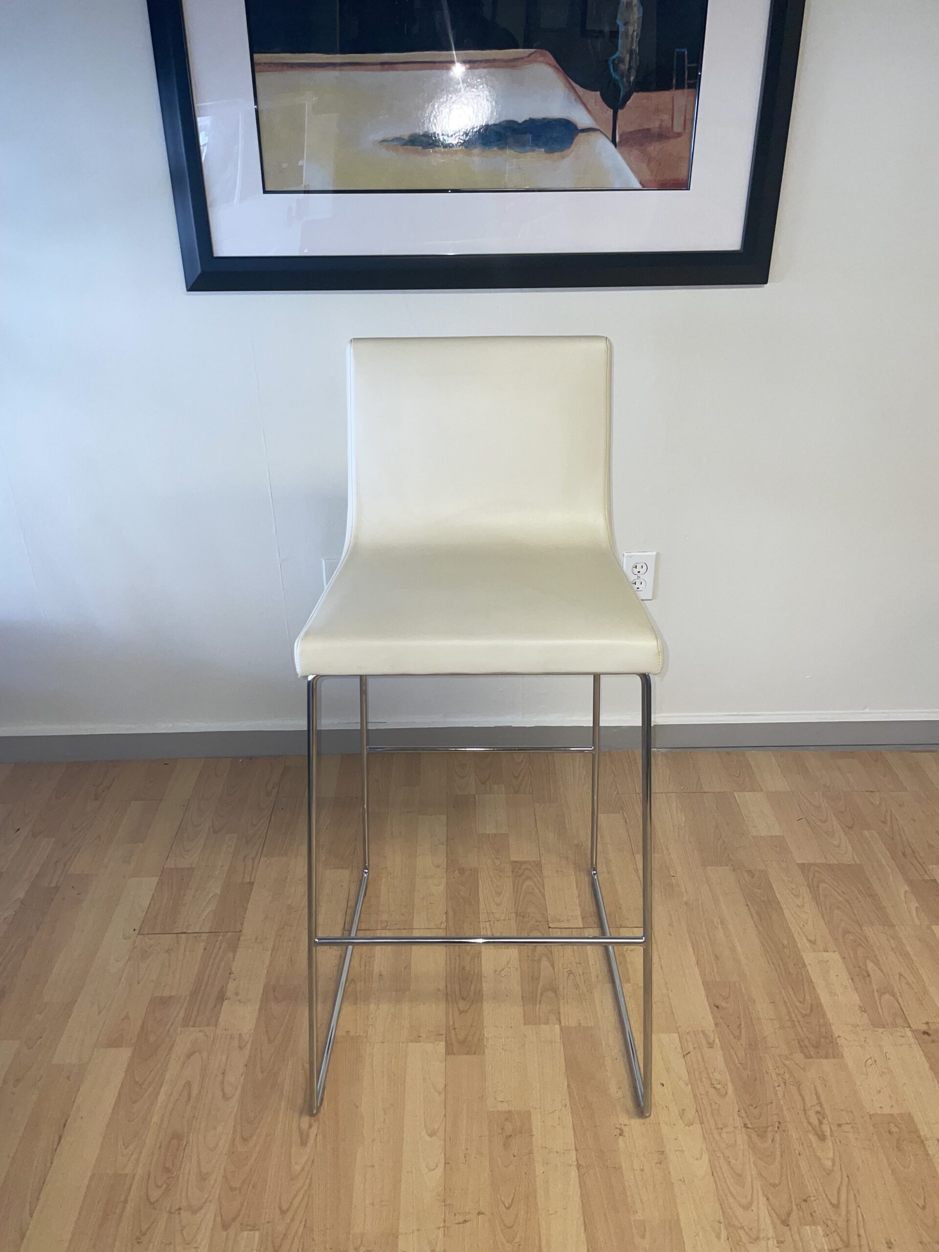 Andreu World, Lineal Comfort, Stool, Bar Height, White