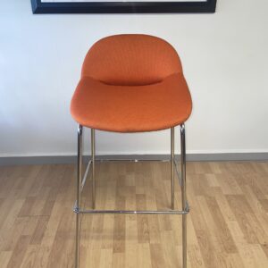 Artifort, Stool, Bar Height, Sunset Fabric with Chrome Frame