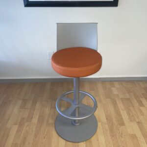 HON, Flock Series, Stool, Bar Height, Sunset Fabric with Gunmetal Frame