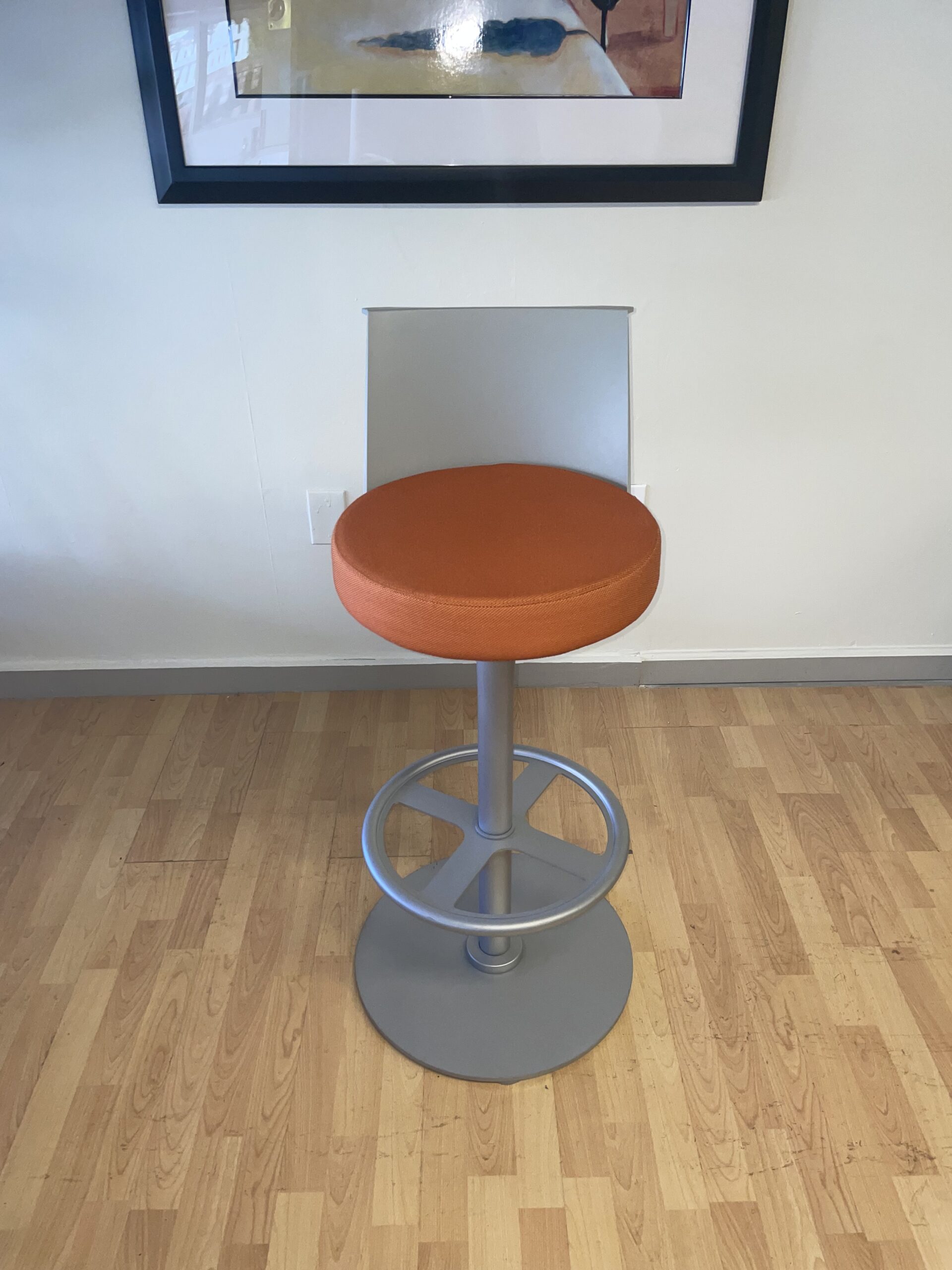 HON, Flock Series, Stool, Bar Height, Sunset Fabric with Gunmetal Frame