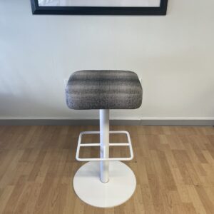 Hightower, Stool, Counter Height, White and Gray Gradient with White Frame