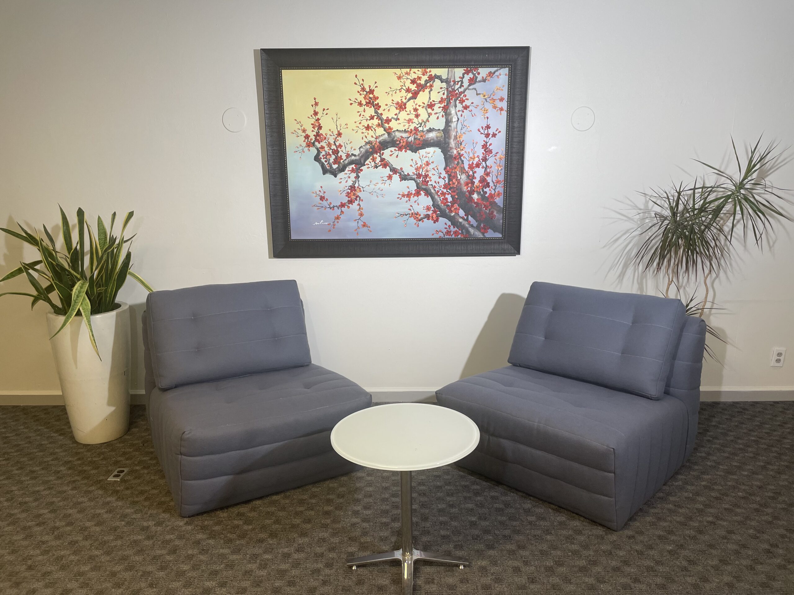 MMC, Lounge Chair, Armless, Navy