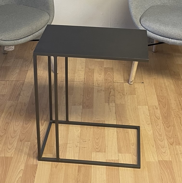 CB2, Mill C Side Table, Black Metal