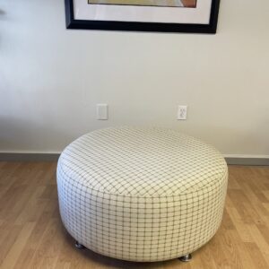Cypress, Ottoman, Cream, Patterned