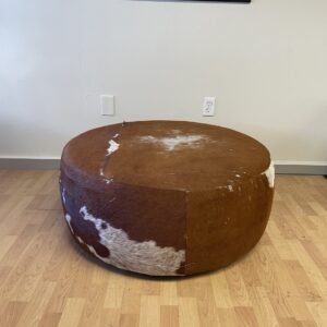 Brindle, Ottoman, Brown Cow Print