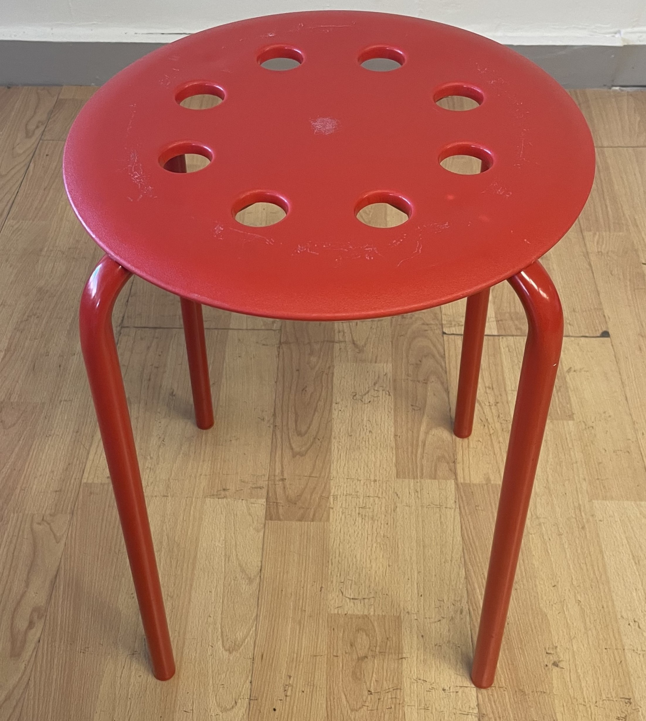 Ikea, Stool, Red