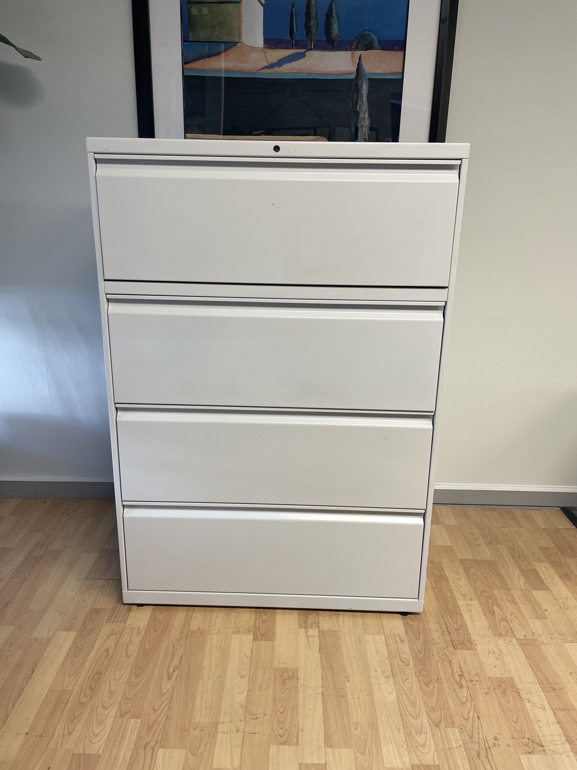 All Steel, 4-Drawer, Lateral File, 36"Wx52"H, White